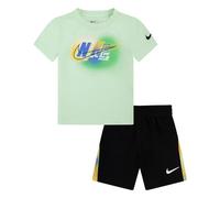 NIKE B NK HAZY RAYS TEE SHORT SET, 023 - Black White, 023 - BLACK WHITE