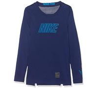 Nike B NP Top LS Comp Long Sleeved t-Shirt, Niños, Blue Void/Blue Hero, XL
