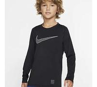 Nike B NP Top LS Fttd Long Sleeved T-Shirt, Niños, Black/(White), S