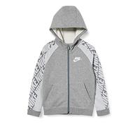 Nike B NSW Ft Energy FZ Sweatshirt, Niños, Carbon Heather/lt Smoke Grey/(White), XS
