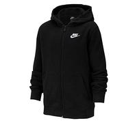 Nike B NSW Hoodie FZ Club Sudadera, Niños, Black/Black/(White), M