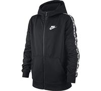 Nike B NSW Repeat FZ Poly Sudadera, Niños, Negro (Black/White), L