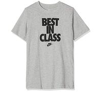 Nike B NSW tee Best In Class Camiseta de Manga Corta, Niños, dk Grey Heather/Black, M