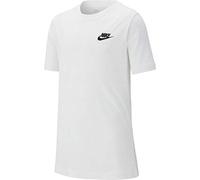 NIKE B Nsw Tee Emb Futura, Camiseta De Manga Corta Niños, White/(black), 8 Años