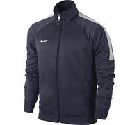 Nike Bekleidung Team Club Trainer Jacket Chaqueta, Hombre, Negro/Blanco (Obsidian/Football White/Football White), S