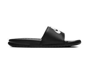 NIKE Benassi JDI - Sandalias deslizantes para mujer, para playa, piscina, chanclas, negro y blanco, 38 EU