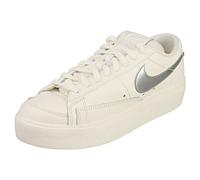 Nike Blazer Low Fur, Zapatillas de Skate Mujer, Sail Metalic Silver, 40.5 EU
