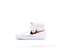 NIKE Blazer Mid '77, Sneaker Hombre, White/Black-Bright Mandarin-Medium, 35.5 EU