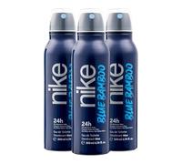 NIKE - Blue Bamboo Pack de 3 x 200 ml, Desodorante Hombre Spray, Desodorante Antimanchas para Todo Tipo de Piel, 0% Sales de Aluminio, de Larga Duración, Fragancia Aromática Marina Amaderada
