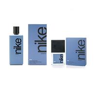 NIKE - Blue Promoción 100 ml + 30 ml, Colonia Hombre, Pack 2 Productos, Perfume Formato Spray, Eau de Toilette Natural y Masculina, Aroma Frutal Amaderado, Fragancia Fresca