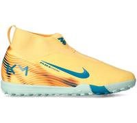Nike - Bota de fútbol Air Zoom Mercurial Superfly 10 Academy KM Turf Niño, Unisex, Melon Tint-Neo Turq-Igloo, 6Y