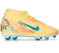 Nike - Bota de fútbol Zoom Mercurial Superfly 10 Club KM FG/MG Niño, Unisex, Melon Tint-Neo Turq-Igloo, 5,5Y