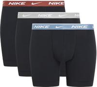 Nike Boxer Brief 3PK Ropa Interior, Blk-Mrs STN/Gry HTHR/SMKY BLE WB, L Hombre