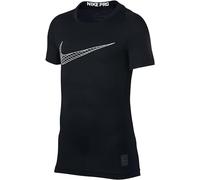 Nike Boys Pro Top T-Shirt, Niños, Black/White, XL