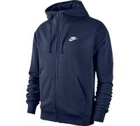 Nike BV2648 M NSW Club Hoodie FZ FT Sweatshirt Mens Midnight Navy/Midnight Navy/White L