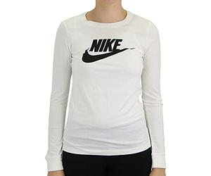 Nike BV6171 W NSW tee ESSNTL LS Icon FTR Sweatshirt Women's White/Black S