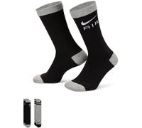 Nike - Calcetines Air (2 Pares), Unisex, BlackWhite-Dark Grey HeatherBlack, M [38 - 42]