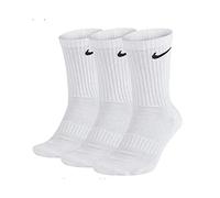 Nike 3Ppk Value Cotton Crew - Calcetines unisex, color blanco/negro, talla L/ 42-46