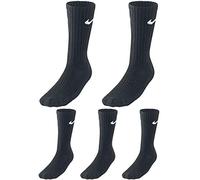 Nike Calcetines de tenis para hombre y mujer, 5 pares, calcetines de tenis, calcetines de correr, paquete de paquetes, color: negro, Negro , Talla única