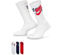 Nike - Calcetines Everyday Crew (3 Pares) Sport 144, Unisex, University Red White- Midnight Navy White- Wh, S [34 - 38]