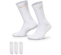 Nike - Calcetines Everyday Plus Cushioned (3 pares), Unisex, White-Gold-Silver-Copper, L [42 - 46]