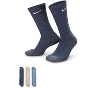 Nike - Calcetines Everyday Plus Cushioned Crew (3 Pares), Unisex, Blue Grey, S