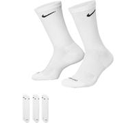 Nike - Calcetines Everyday Plus Cushioned Crew (3 Pares), Unisex, White-Black, S [34 - 38]