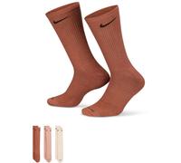 Nike - Calcetines Everyday Plus Cushioned Crew, Unisex, Mineral Clayblack-Rose Whisperblack-Pearl Whi, L [42 - 46]