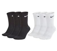 Nike 3Ppk Value Cotton Crew - Calcetines unisex, color blanco/negro, talla L/ 42-46