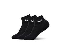 Nike Calcetines para hombre U NK Everyday Cush QTR 3PR, blanco/negro, L (talla fabricante: 42-46)