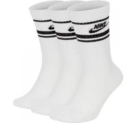 Nike - Calcetines Sportswear Essential (3 Pares), Unisex, White-Black, L [42 - 46]