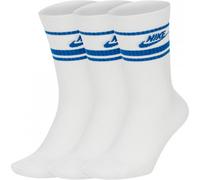 Nike - Calcetines Sportswear Essential (3 Pares), Unisex, White-Game Royal, S [34 - 38]