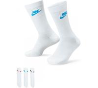 Nike - Calcetines Sportswear Everyday Essential (3 Pares), Unisex, White-University Red, XL [46 - 50]