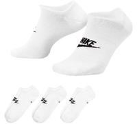 Nike - Calcetines Sportswear Everyday Essential No-Show (3 Pares), Unisex, White-Black, XL [46 - 50]