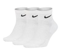 Nike Calcetines tobilleros acolchados (3 unidades), color blanco y negro, M = 38 - 42