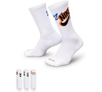 Nike - Calcetines U Nk Ed Pls Crew 3Pr Sport 144 (3 Pares), Unisex, White, S [34 - 38]