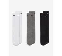 NIKE Season 2021/22 Sport, Socks Unisex Adulto, Black(white) Carbon Heather(black, L Paquete De 3