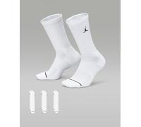 Nike Calcetines Unisex Jordan De Media Longitud (3 Pares) - 100 (Blanco/Negro)