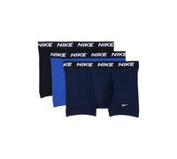 Nike All Day Cotton Stretch Trunk W/Fly Underwear (3-Pack) Bañador para Hombre, Obsidian/Game Royal/Black, L (Pack de 3)