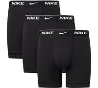 Nike Calzoncillos Tipo bóxer de algodón elástico para Hombre, 3 Unidades, Negro/Negro, S