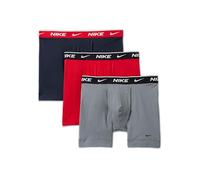 Nike Calzoncillos tipo bóxer de algodón elásticos, Dri-FIT, paquete de 3, obsidiana/gris frío/rojo universitario, talla XL, Obsidian/Cool Grey/University Red, X-Large
