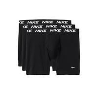 Nike All Day Cotton Stretch Boxer Brief W/Fly Underwear (3-Pack) Ropa Interior de Hombres, Negro/Negro/Negro, Small (Pack de 3)