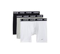 Nike Calzoncillos Tipo bóxer elásticos de algodón para Todo el día para Hombre con bragueta (Paquete de 3), Blanco/Gris Jaspeado/Negro (White/Heather Grey/Black), X-Large