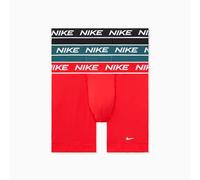 Nike Calzoncillos Tipo bóxer microelásticos para Hombre (Paquete de 3), Color Rojo Chile, Verde Azulado Oscuro, Negro, Talla M (Paquete de 3)