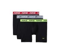 Nike All Day Micro Stretch Boxer Brief Underwear (3-Pack) Ropa Interior de Hombres, Negro con voltios/Gris frío/Rojo Universitario, M (Pack de 3)