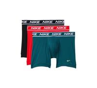 Nike All Day Micro Stretch Boxer Brief Underwear (3-Pack) Ropa Interior de Hombres, Rojo Chile/Verde Azulado Oscuro/Negro, S (Pack de 3)