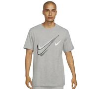 NIKE Camiseta clásica de manga corta con logotipo de Swoosh para hombre, color blanco, DQ3944 100, gris, S