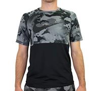 Nike Camiseta de Manga Corta para Hombre, diseño de Camuflaje, Hombre, Camiseta, CU4093, Color Negro y Gris., Medium