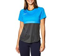 Nike Camiseta de Mujer Academy Pro Top para Mujer, Mujer, BV6940-068, Gris Antracita, Azul fotográfico, Azul fotográfico, Blanco, Large