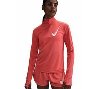 NIKE Camiseta de running Swoosh para mujer coral | M